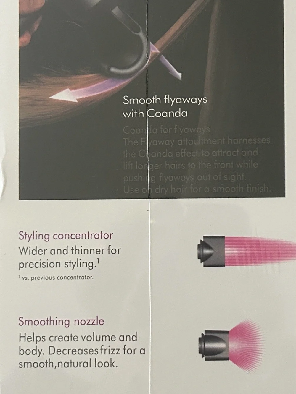 Dyson Hair Dryer Attachments Set — Black with Pink Accents